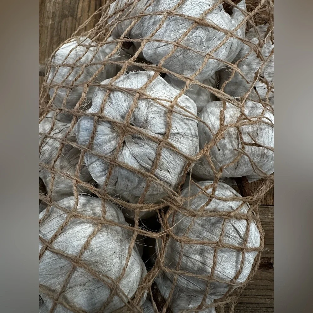 Rustic White Decorative pumpkin String
